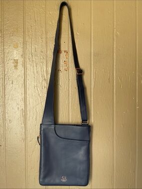 RADLEY LONDON Navy Leather Messenger Crossbody Bag